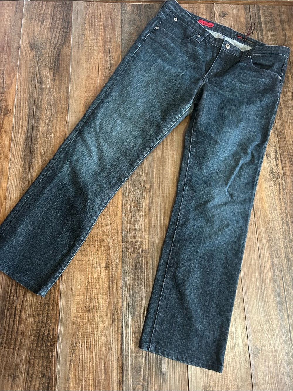 AG Adriano Goldschmied Dark Blue Casablanca Straight-Leg Jeans-32R